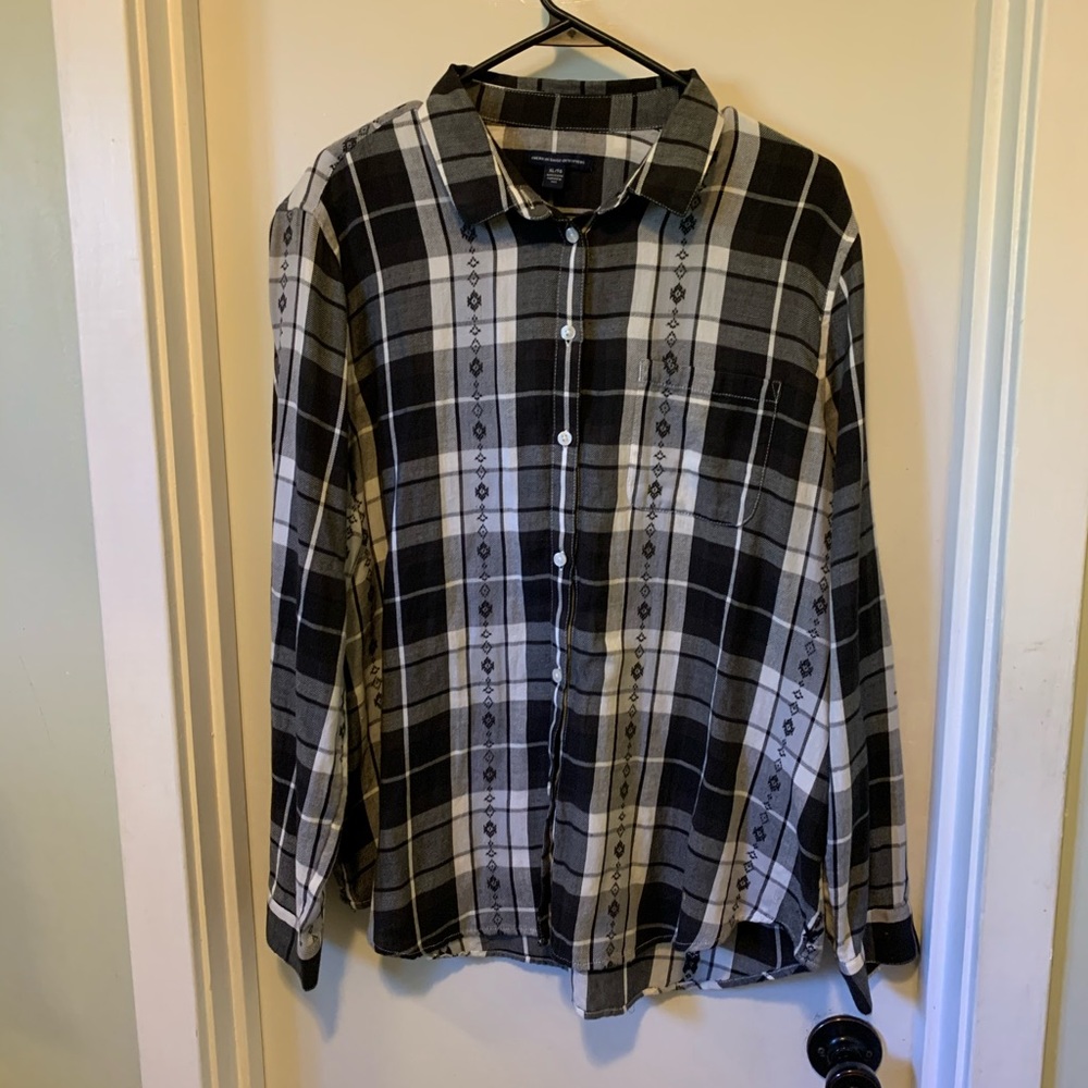 American Eagle Plaid Flannel Shirt